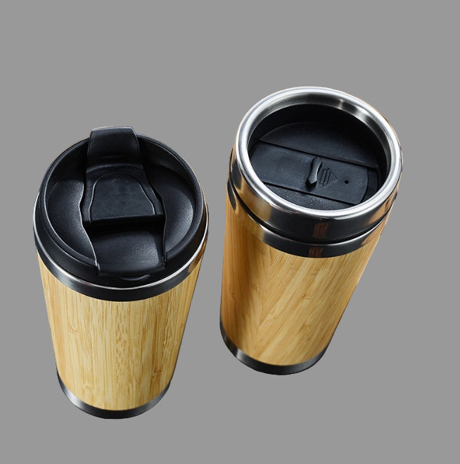 Ποτήρι Θερμός 420mL Όψη Ξύλου