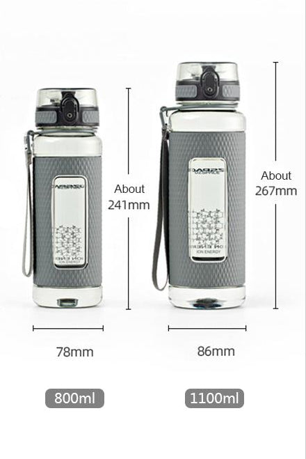 Μπουκάλια νερού UZSPACE με στόμιο 800mL/1100mL Μονόχρωμο