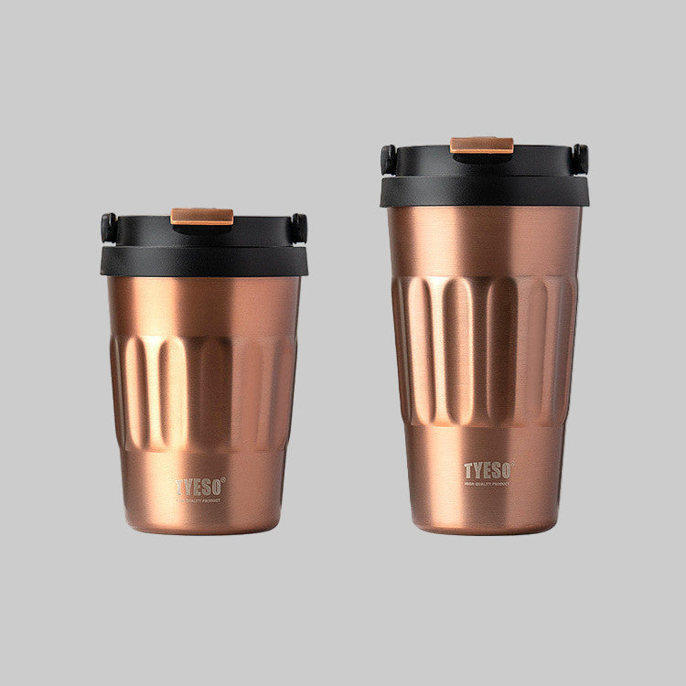 Ποτήρι θερμός TYESO με χερούλι μεταφοράς 400mL/500mL Μεταλλικό χρώμα