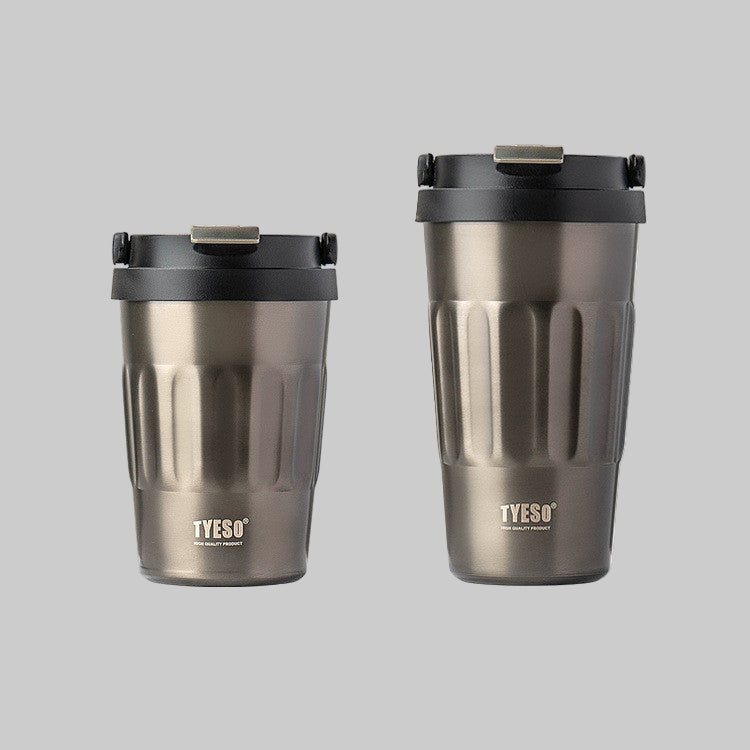 Ποτήρι θερμός TYESO με χερούλι μεταφοράς 400mL/500mL Μεταλλικό χρώμα