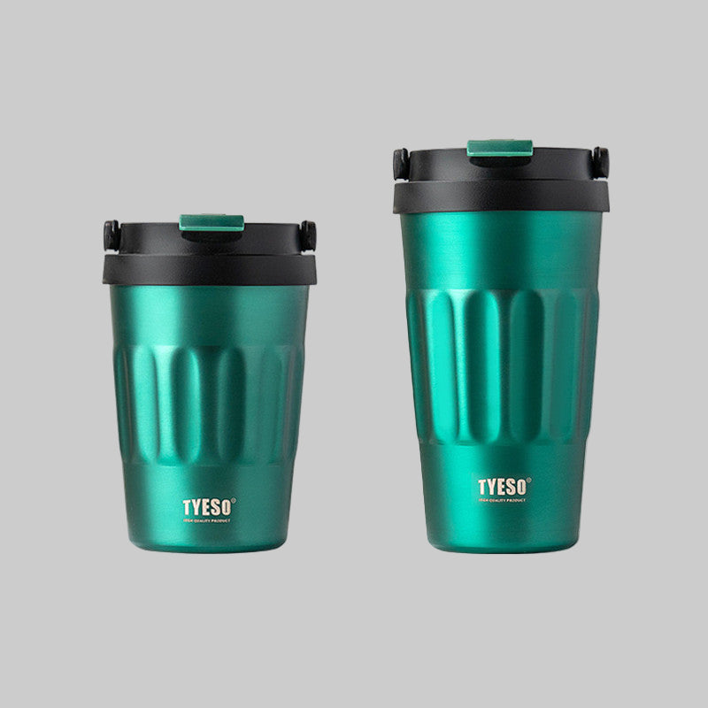 Ποτήρι θερμός TYESO με χερούλι μεταφοράς 400mL/500mL Μεταλλικό χρώμα